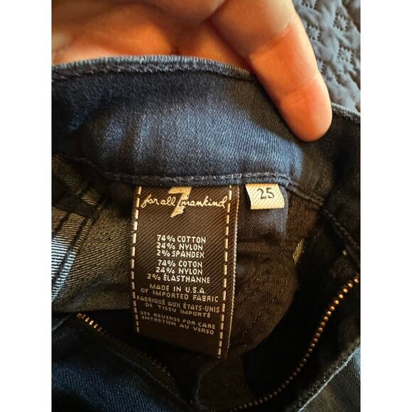 7 for all mankind Roxanne Mid Rise size 25 made in USA - Picture 4 of 5